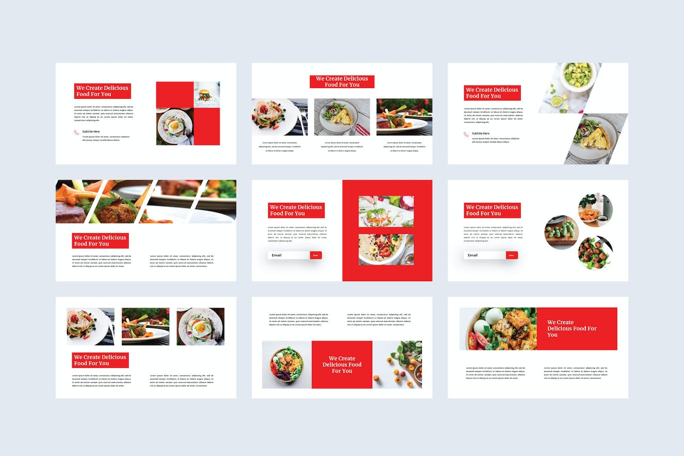 餐馆餐厅推广PPT幻灯片模板 Restaurant – PowerPoint Template 幻灯图表 第2张