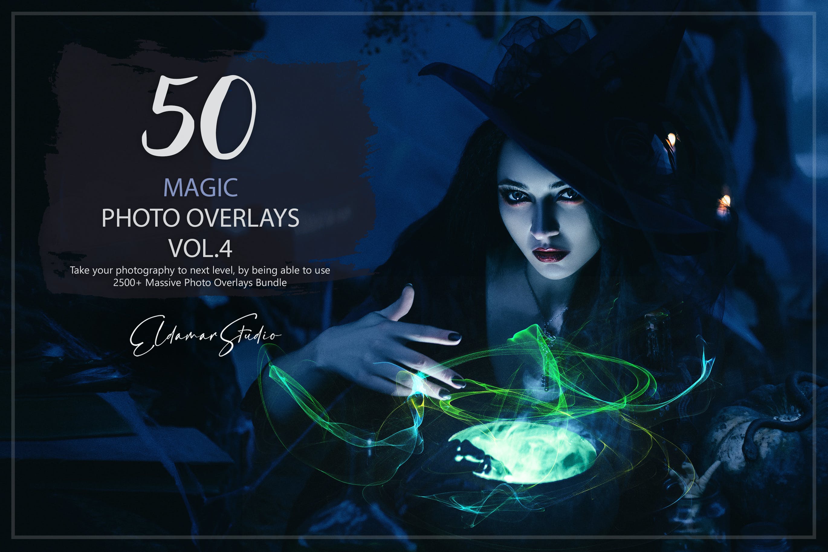 50个魔法彩色波浪线条照片叠层背景素材v4 50 Magic Photo Overlays – Vol. 4 图片素材 第1张