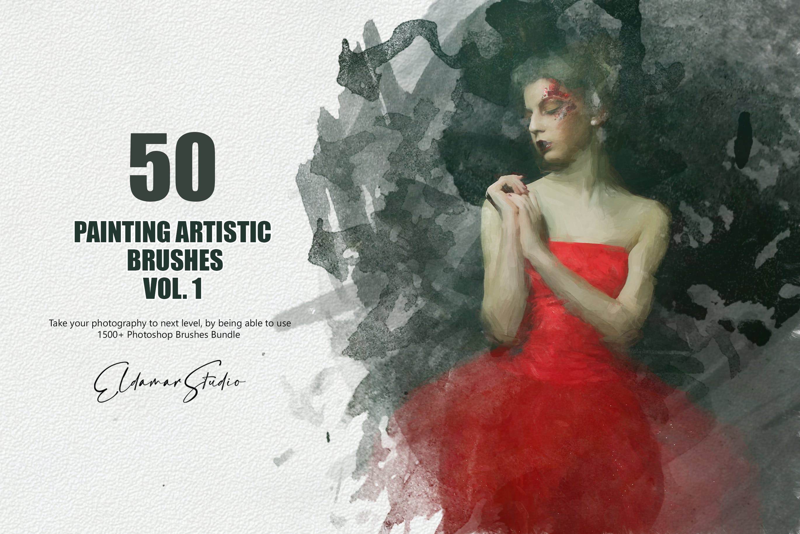 50个水彩艺术绘画笔刷素材v1 50 Painting Artistic Brushes – Vol. 1 笔刷资源 第1张