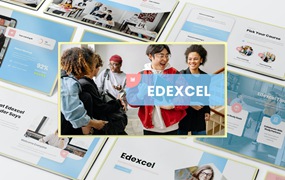 教育机构演示PPT幻灯片模板下载 Edexcel Education Presentation PowerPoint Template