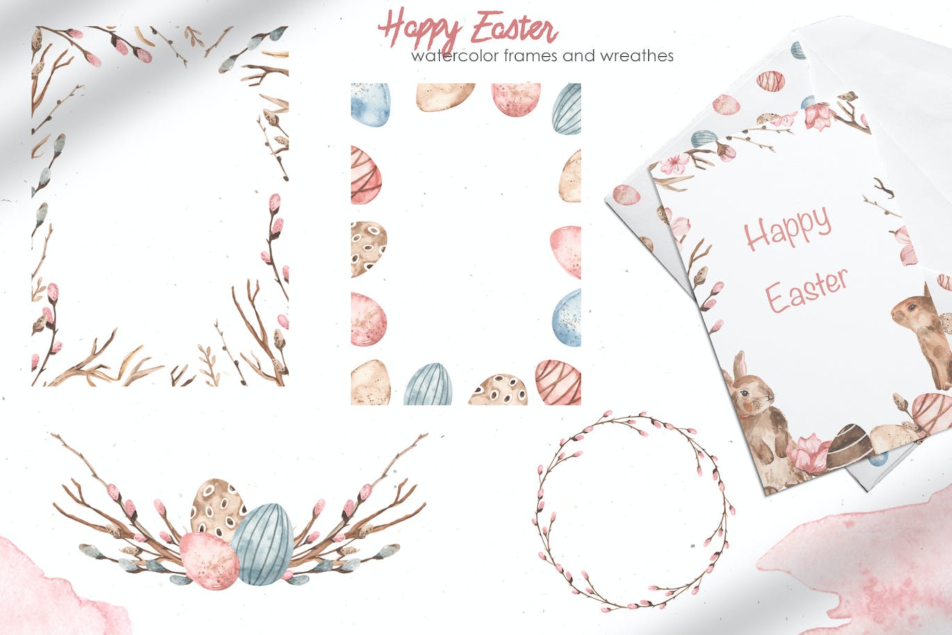 复活节快乐元素水彩画集 Happy Easter watercolor 图片素材 第5张