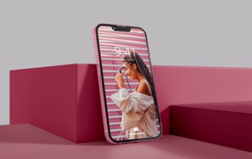 简约场景苹果iPhone手机样机psd模板v4 Smartphone Mockup