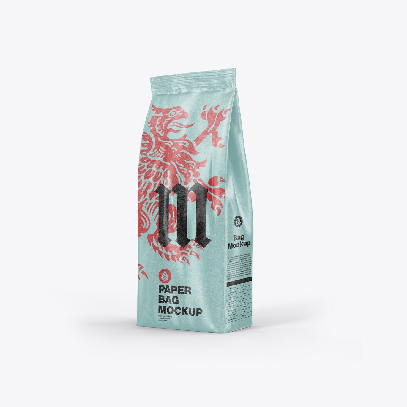 牛皮纸食品袋包装设计样机图 Pack Kraft Food Bag Mockup 样机素材 第8张