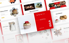 食品和餐厅Keynote幻灯片模板下载 Eula – Food And Restaurant Keynote Template