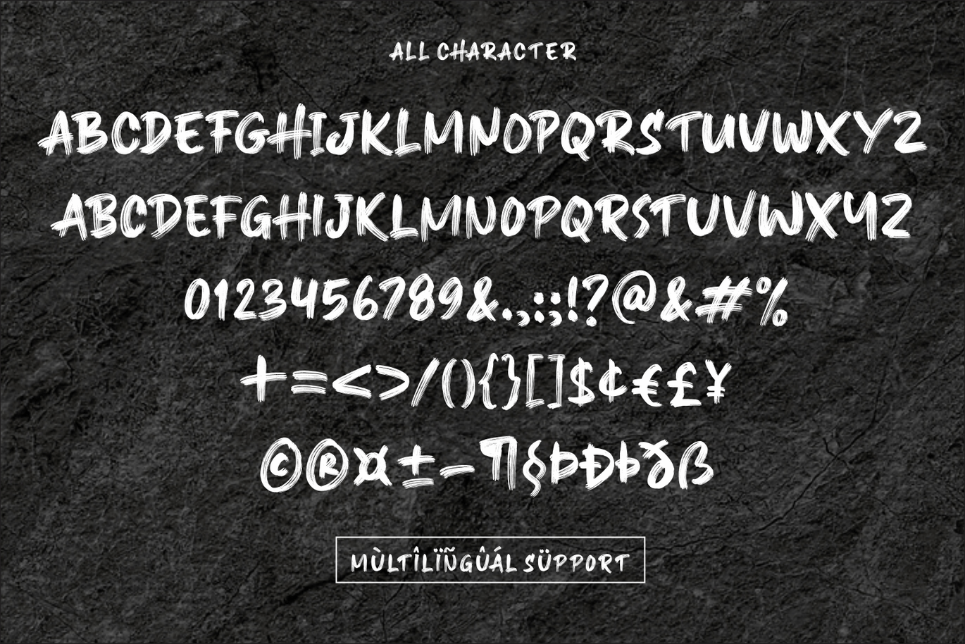 手写笔刷纹理字体素材 Inspired – Textured Brush Font 设计素材 第6张