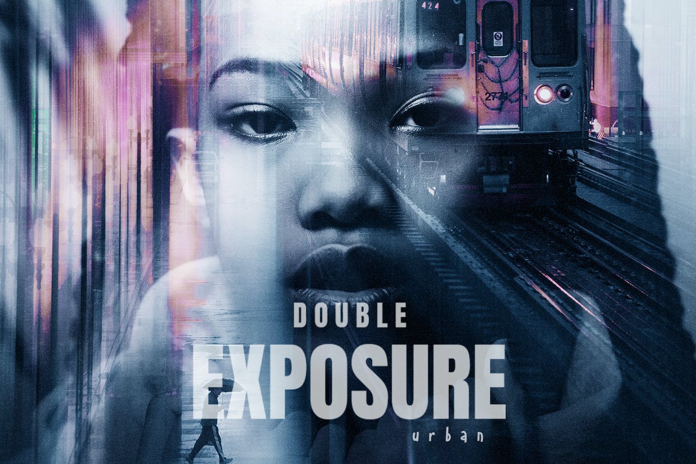 双重曝光城市照片处理效果PS动作模板 Double Exposure Urban – Photoshop Action 插件预设 第1张