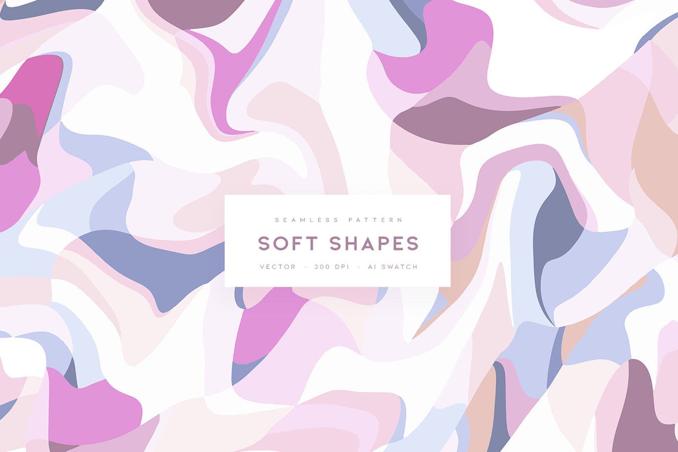 柔和形状无缝图案素材 Soft Shapes Seamless Pattern 图片素材 第1张