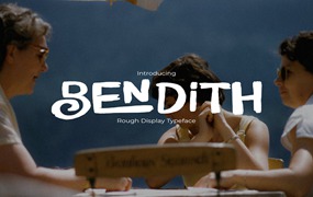 复古年代粗体显示字体 Bendith Rough Display