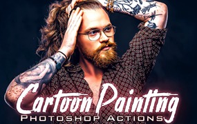 卡通绘画照片效果PS动作 Cartoon Painting Photoshop Action