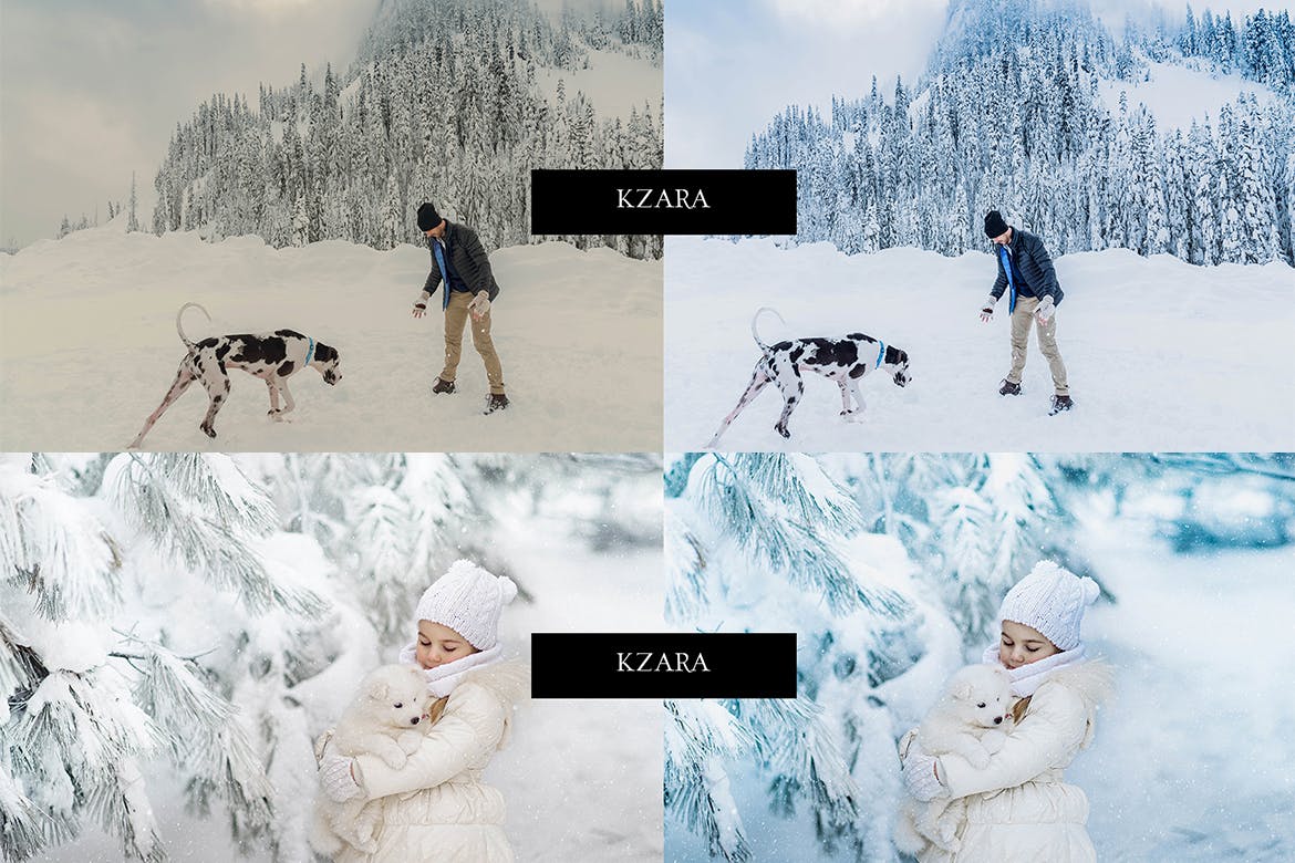 冬季蓝色滤镜照片后期处理lightroom预设 Lightroom Presets – Winter Blues 插件预设 第4张