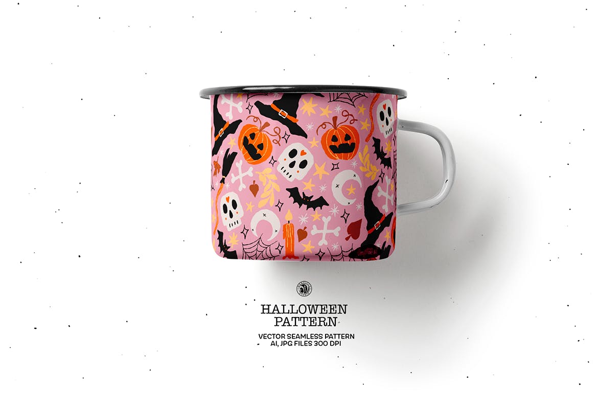 万圣节元素矢量图案 Halloween Vector Pattern 图片素材 第3张