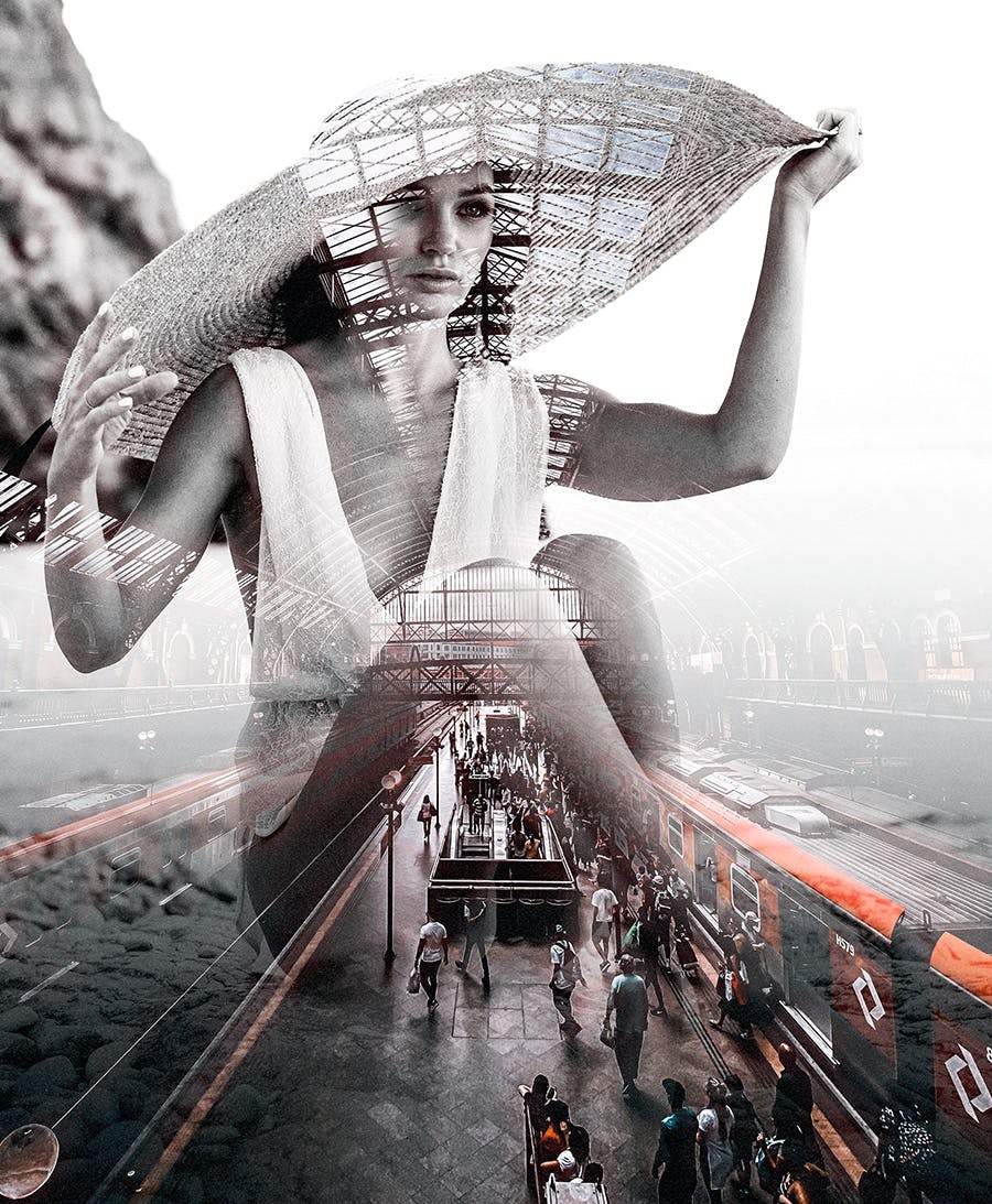 双重曝光城市照片处理效果PS动作模板 Double Exposure Urban – Photoshop Action 插件预设 第7张