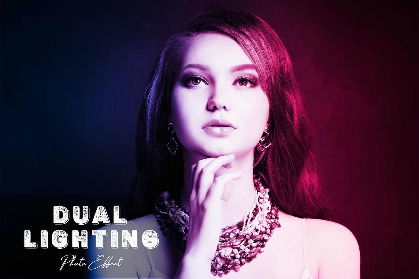 双色调光效照片效果PS动作 Dual Lighting Photoshop Action 插件预设 第1张