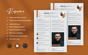 现代创意简历和履历表模板 Modern Creative Resume & CV Template