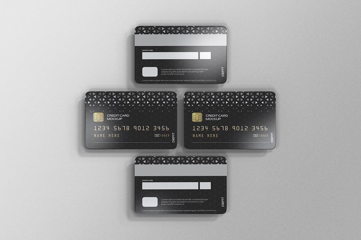 储蓄卡银行卡设计展示样机psd模板 Credit Card Mockups 样机素材 第3张