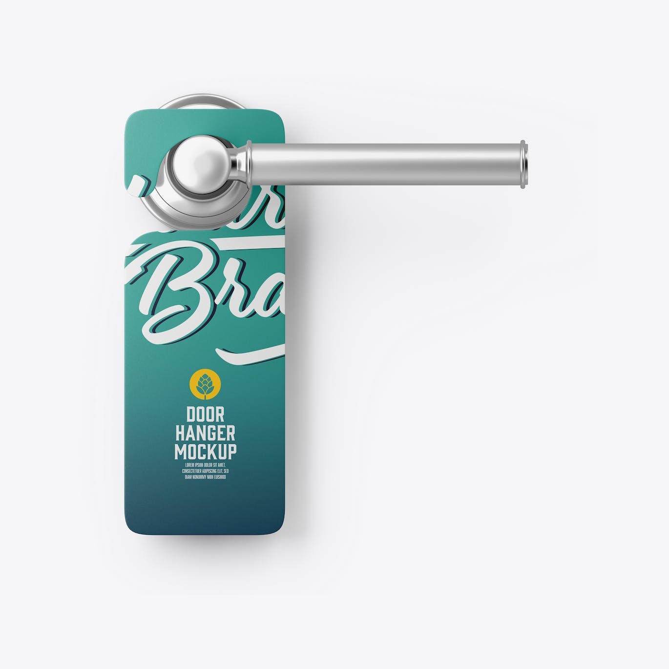 门把手挂牌广告样机图 Set Door Hanger Mockup 样机素材 第13张