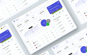 金融财务仪表盘设计UI套件 Finance Dashboard UI KIT