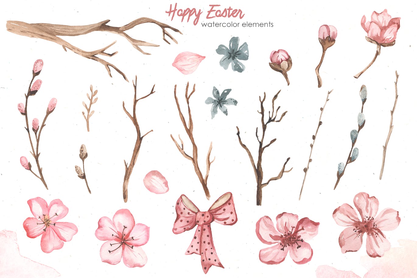 复活节快乐元素水彩画集 Happy Easter watercolor 图片素材 第6张