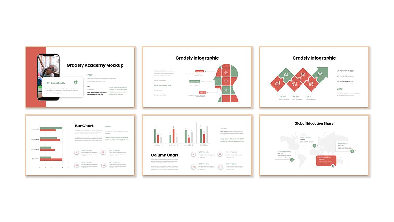 课堂教育Keynote创意模板 Gradely – Education Presentation Keynote Template 幻灯图表 第2张