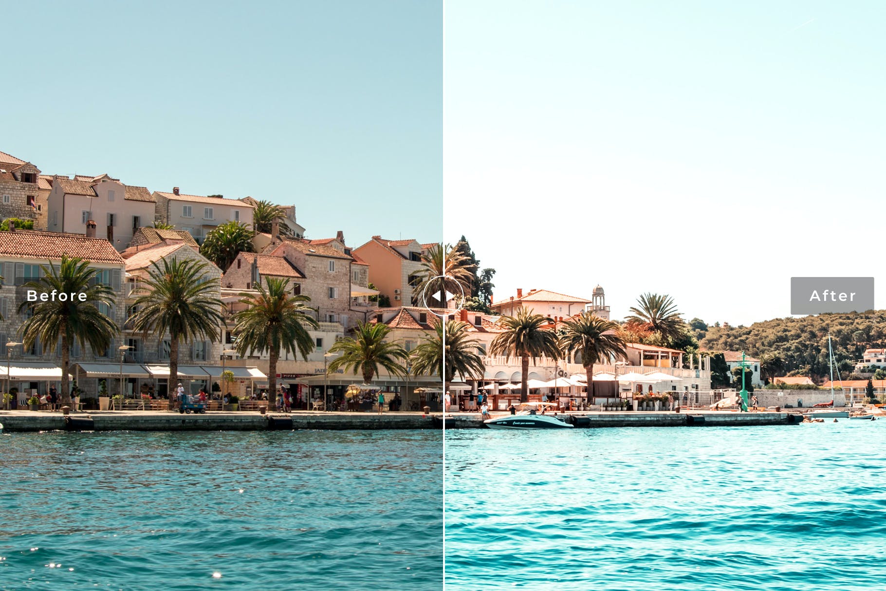 13款户外旅拍海边度假蓝调LT预设 Hvar 移动和桌面 Lightroom 预设 插件预设 第2张