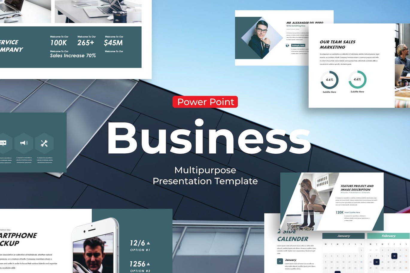 商业计划多用途PPT幻灯片模板下载 Business Plan – PowerPoint Template 幻灯图表 第1张