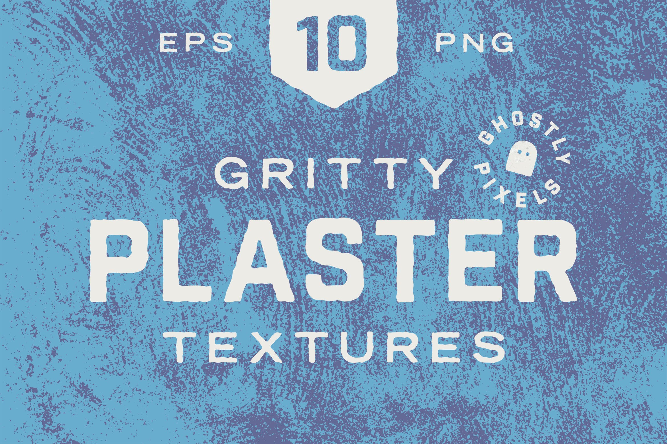 逼真砂砾灰泥纹理素材 Gritty Plaster Textures 图片素材 第1张