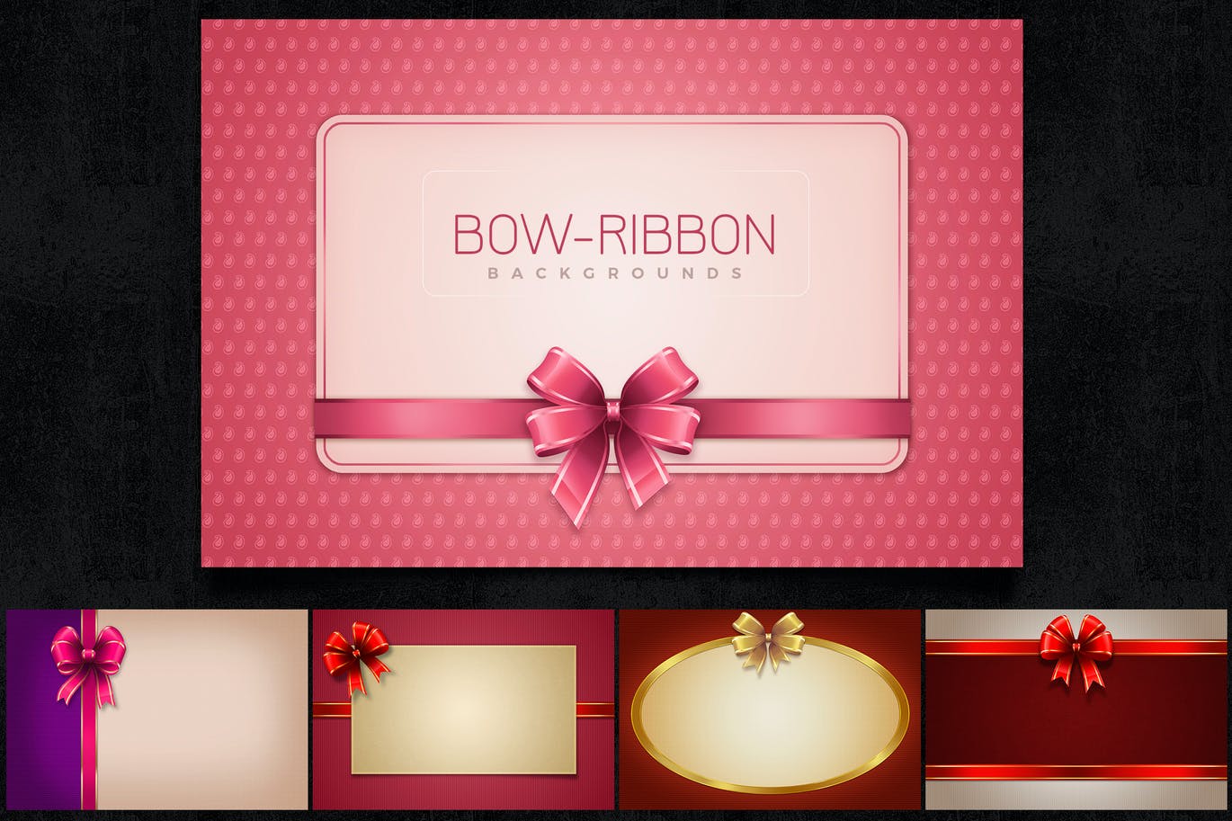 蝴蝶结丝带背景素材v1 Bow Ribbon Backgrounds Col1 图片素材 第1张