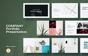 极简风作品展示Google幻灯片模板 Minimal Portfolio Google Slides Template