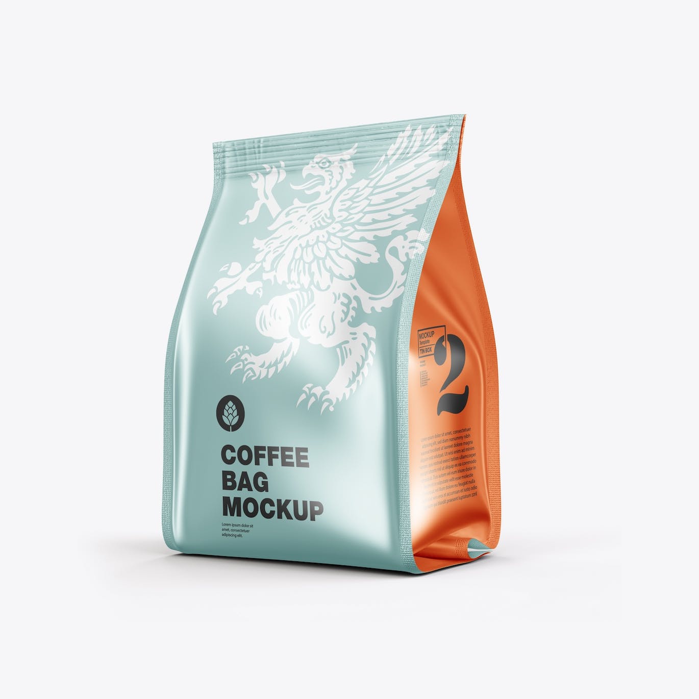 金属纸咖啡袋包装样机图 Pack Metallic Paper Coffee Bag Mockup 样机素材 第4张