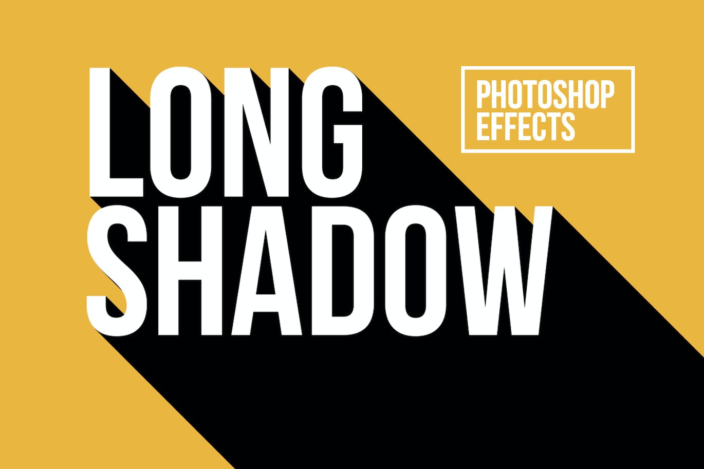 长阴影PS文字效果模板 Long Shadow Photoshop Effects 插件预设 第1张