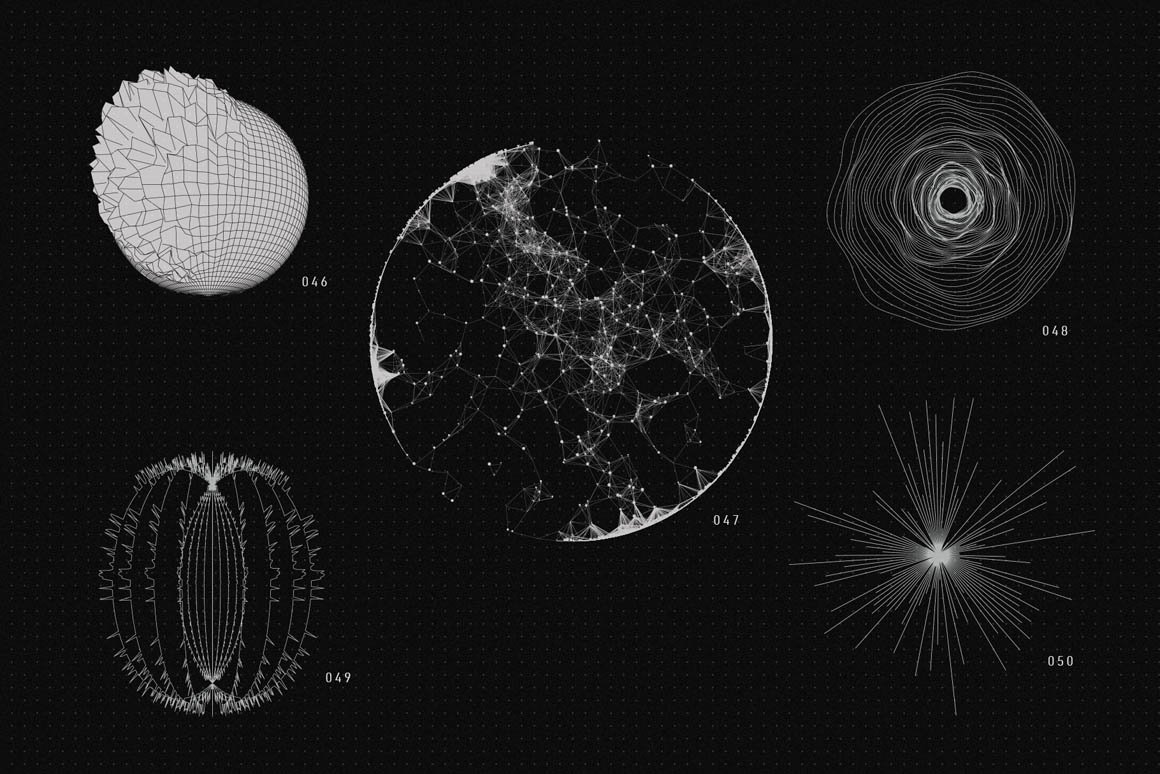 200+高质量抽象现代几何矢量形状外观 200 Vector Shapes 图片素材 第16张