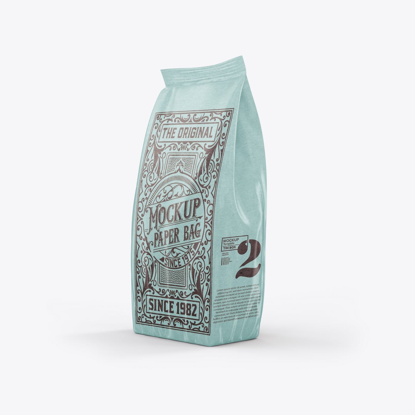 牛皮纸食品袋设计样机图 Set Kraft Food Bag Mockup 样机素材 第7张