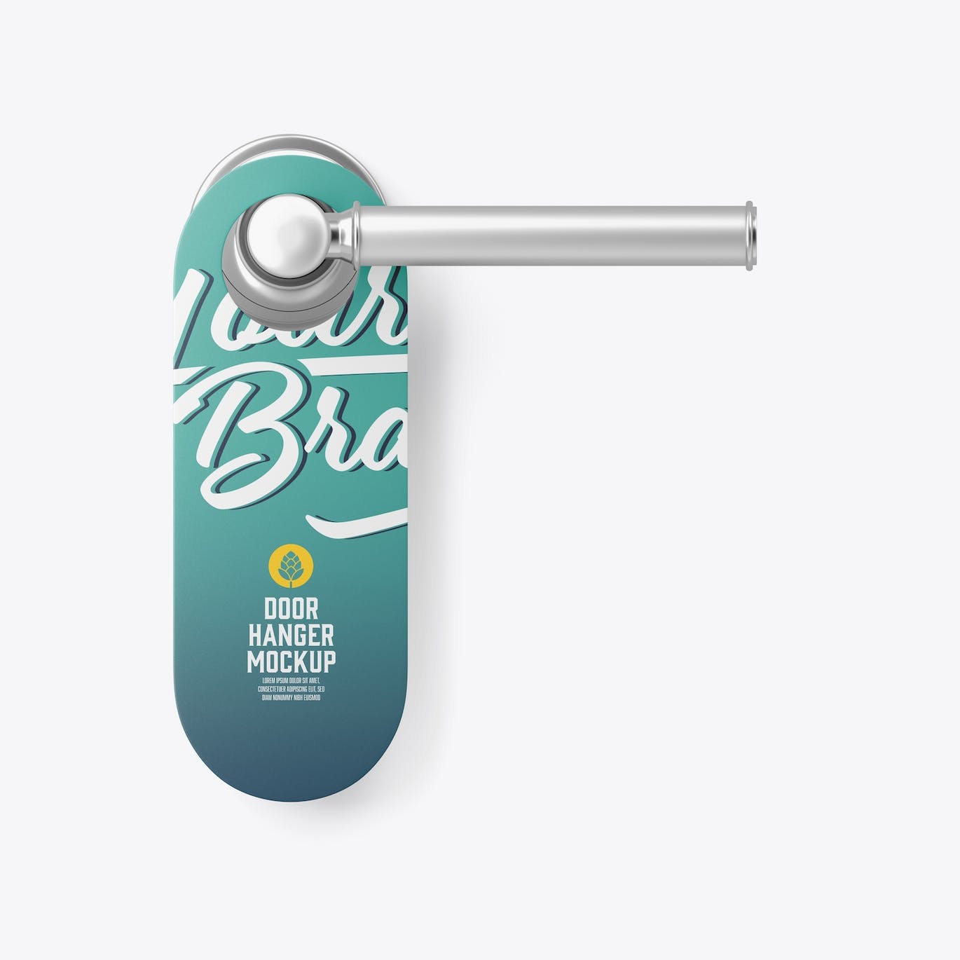 门把手挂牌广告样机图 Set Door Hanger Mockup 样机素材 第7张