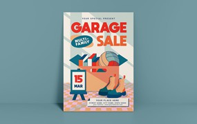 旧货销售传单模板下载 Garage Sale Flyer
