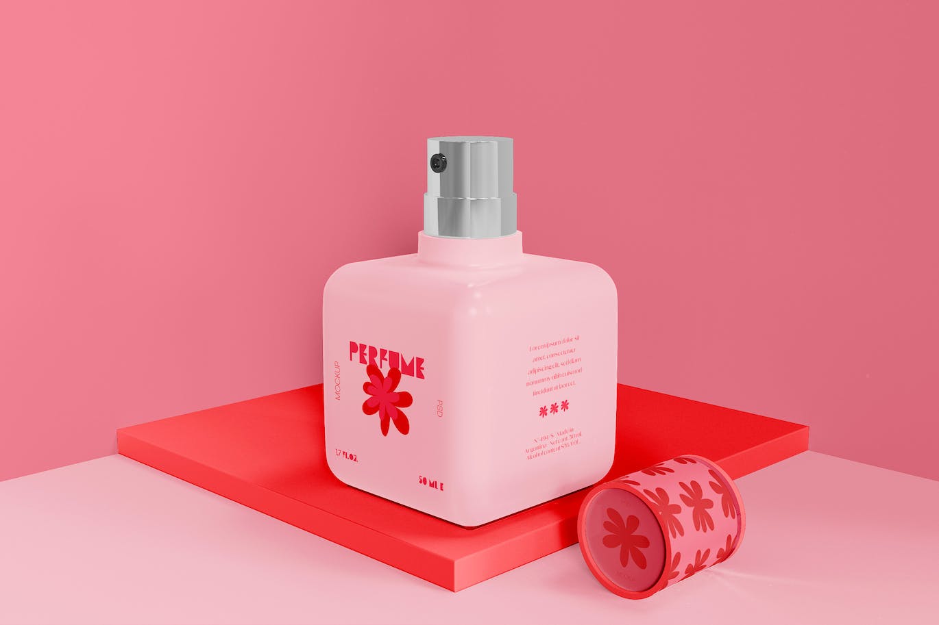 香水瓶品牌包装展示样机psd模板v4 Perfume Bottle Mockup 样机素材 第1张