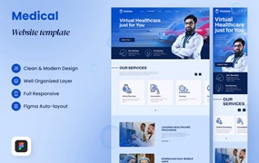 医疗网站着陆页设计模板 ViuCare – Medical Landing Page Template