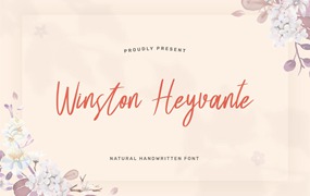 品牌装饰脚本手写字体 Winston Heyvante Script