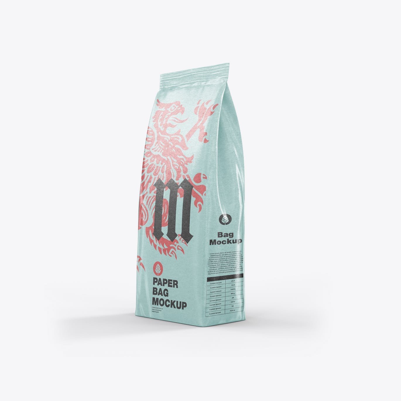 牛皮纸食品袋包装设计样机图 Pack Kraft Food Bag Mockup 样机素材 第2张