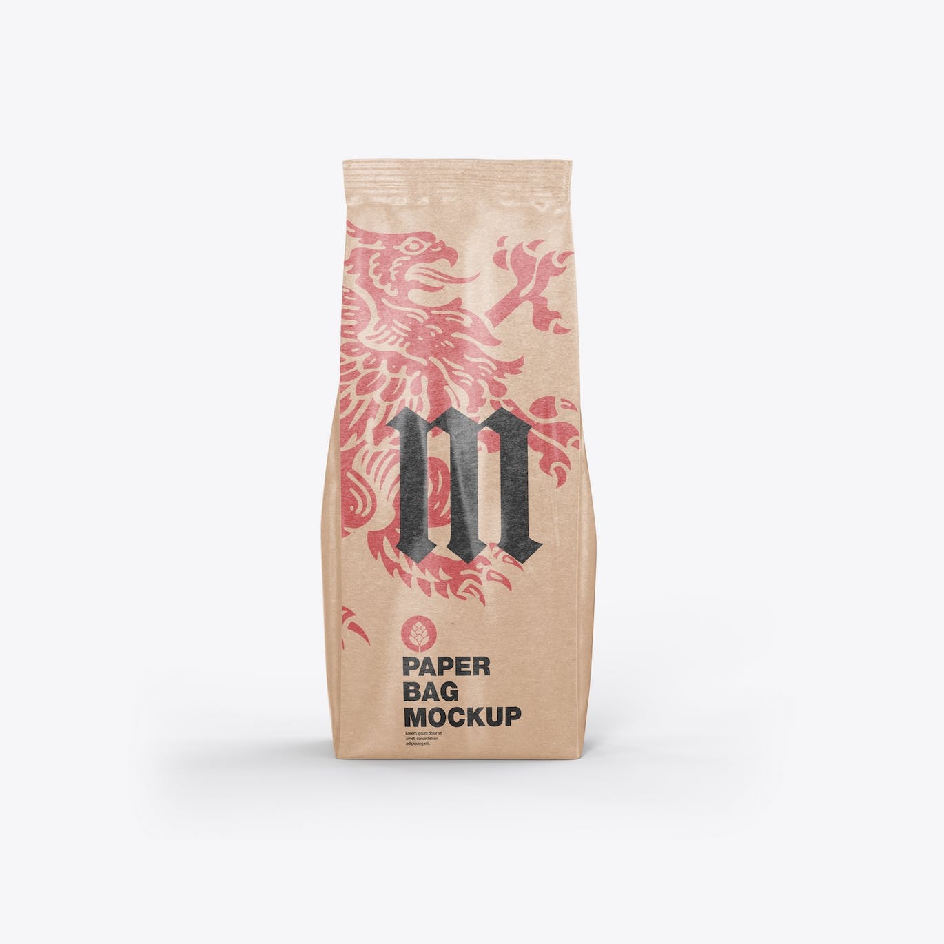 牛皮纸食品袋包装设计样机图 Pack Kraft Food Bag Mockup 样机素材 第5张