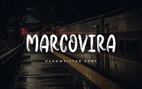 街头涂鸦风格英文画笔字体 Marcovira Brush Font