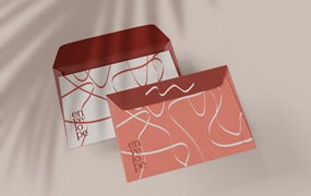 邮件信封设计展示样机图psd模板v2 Envelopes Mockup