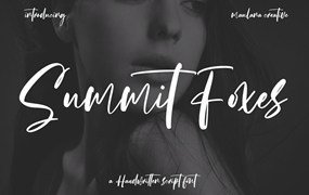 富有表现力的连字手写字体 Summit Foxes Script Font