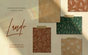 叶子花卉装饰图案系列 Land & Flower Patterns Collection