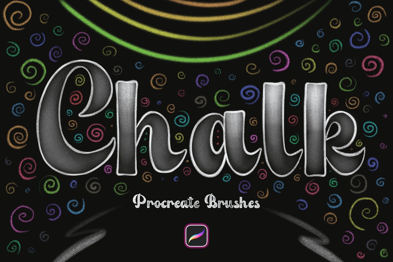 粉笔效果Procreate笔刷素材 Chalk Procreate Brushes 笔刷资源 第1张