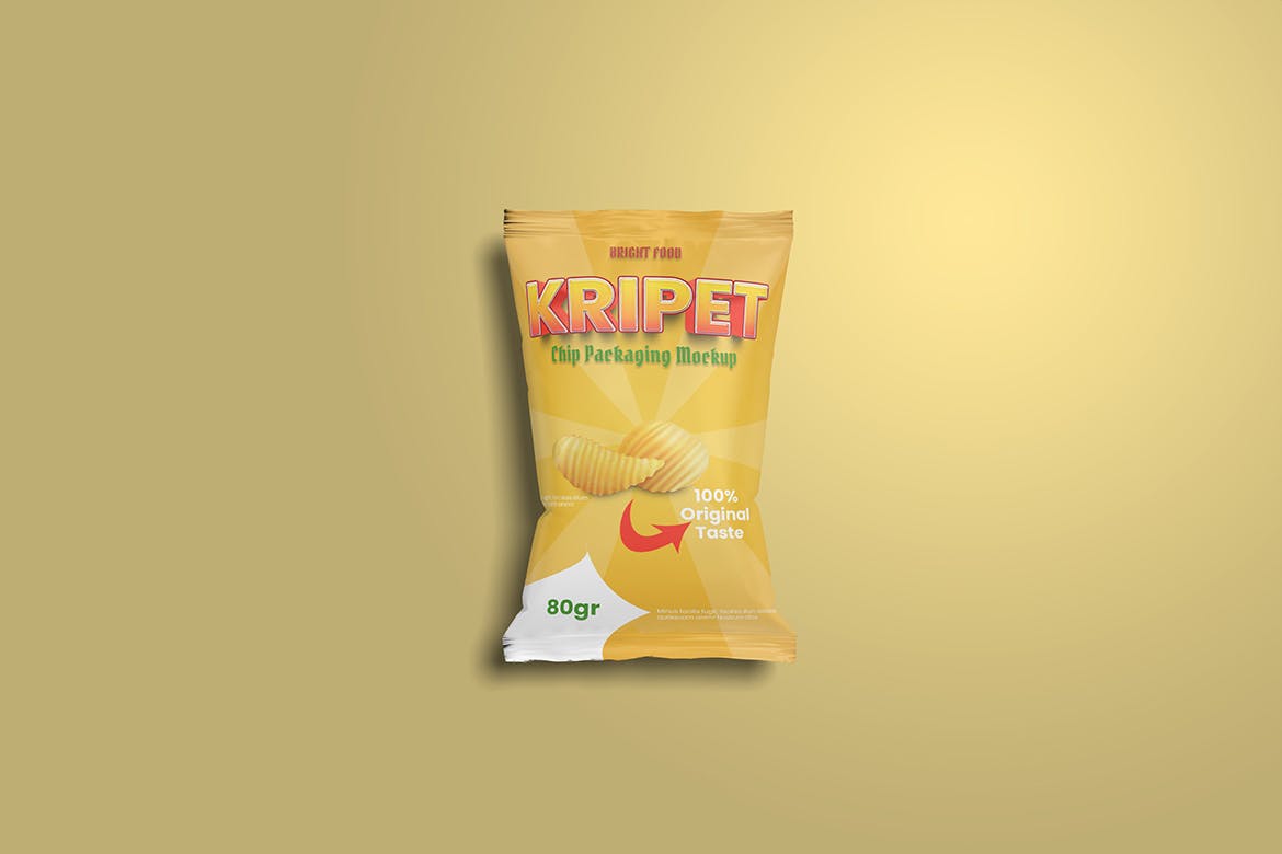 薯片食品包装样机图psd模板 Chips Packaging Mockup 样机素材 第2张