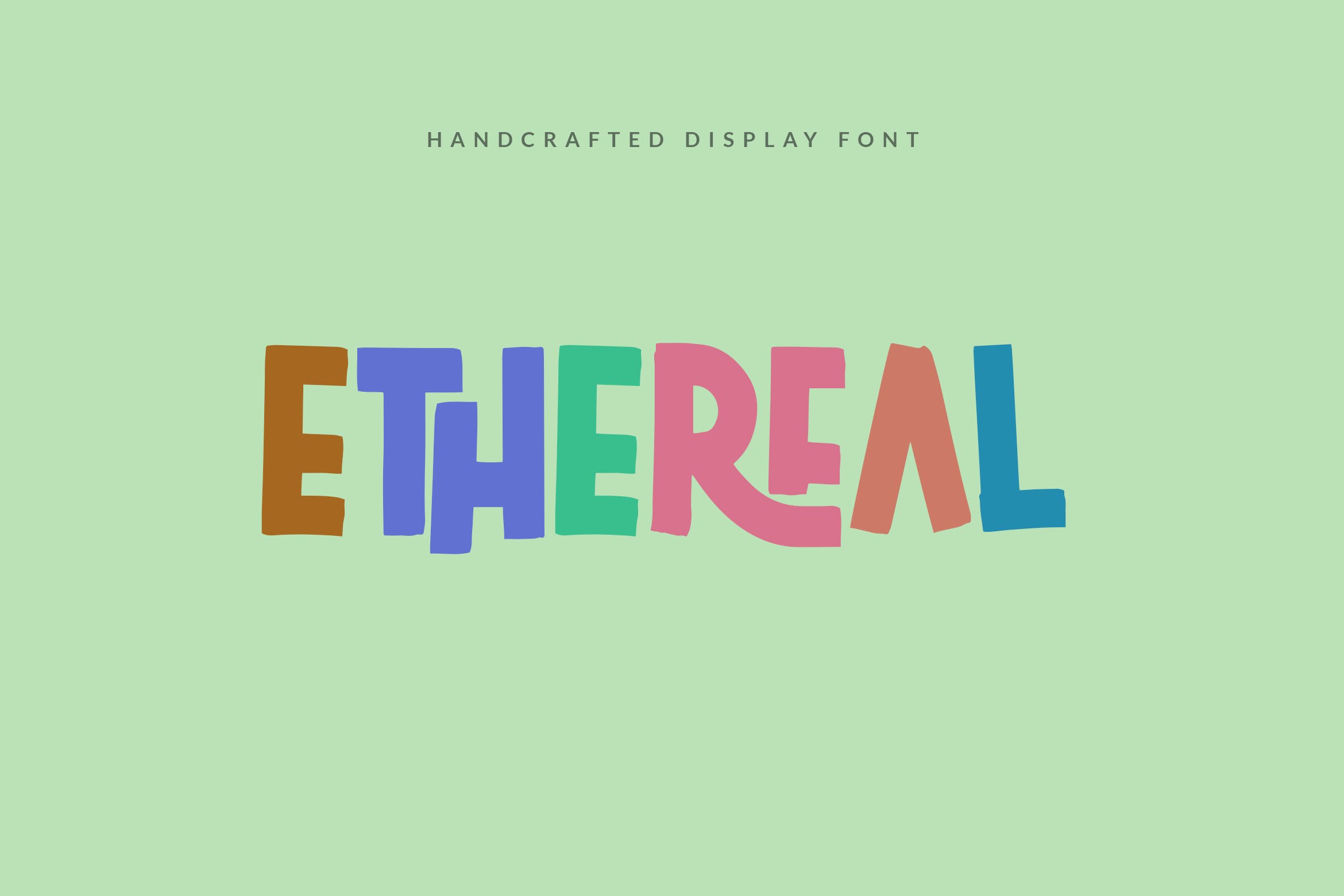 可爱英文手写大小写字体合集 Ethereal – Handwritten Display Font 设计素材 第1张