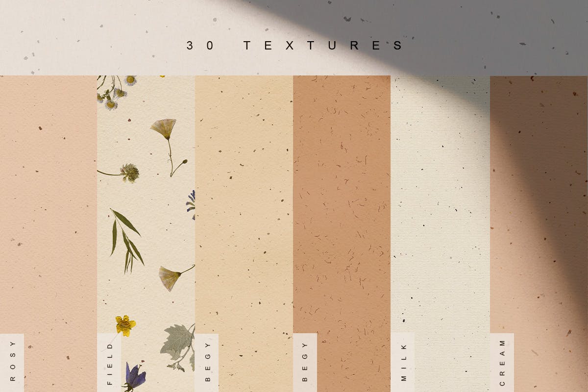 30种腮红工艺纸纹理 30 Blush Craft Paper Textures 图片素材 第2张