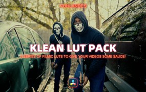Vuhlandes 胶片模拟复古暖色光晕嘻哈风格MV制作调色预设LUTs包 Klean LUT Pack
