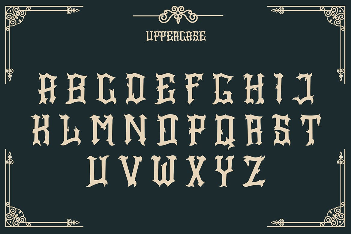 欧美复古哥特手写字体设计 Stopher – Blackletter Font 设计素材 第7张