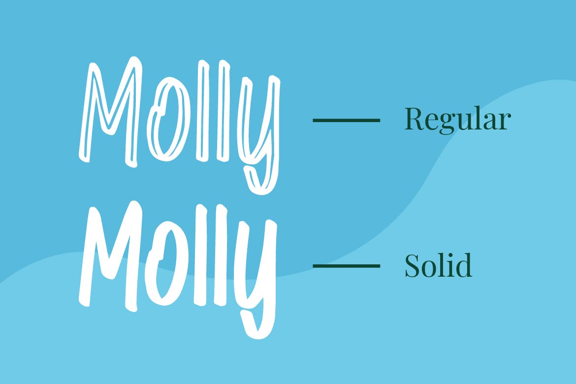 可爱卡通儿童主题英文字体合集 Molly Toby 设计素材 第5张